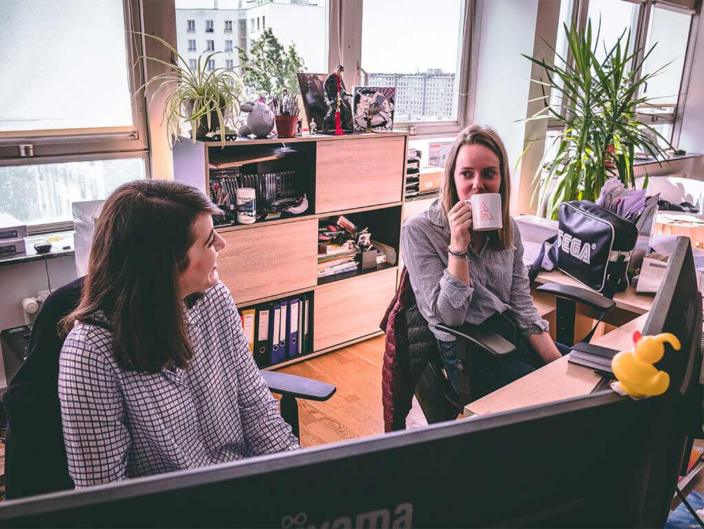 The Human resources team of Amplitude Studios at work